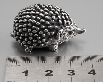 German Sterling Silver Hedgehog Pillbox