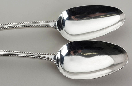 Old English Bead Pattern Tablespoons (Pair) - Jacob Marsh