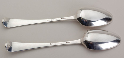 Old English Bead Pattern Tablespoons (Pair) - Jacob Marsh