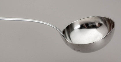 Newcastle Silver Soup Ladle - Ann Robertson, Hallmarking Interest, Duty Increase