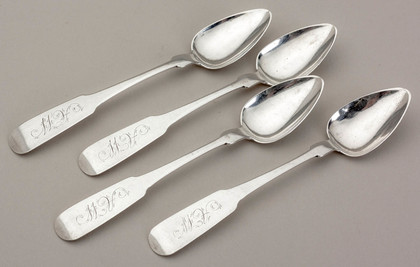 Canadian Silver Teaspoons (Set of 4) - John Ramage, Kingston Ontario