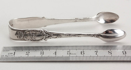 Boer War Gentleman in Khaki Silver Sugar Tongs - Justitia Souvenir