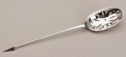 Antique Silver Mote Skimmer Spoon - Elkington