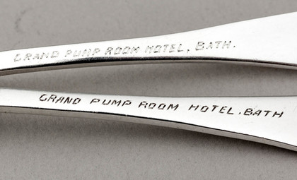 Silver Trefid Coffee Spoons (Pair) - Grand Pump Room Hotel, Bath