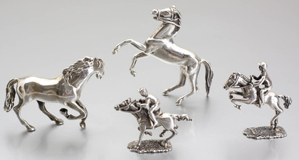 Italian Silver Miniature Horses (Collection of 4) - Arezzo, Vicenza