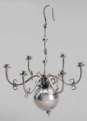 Dutch Antique Silver Miniature Chandelier - Kaarsenkroon