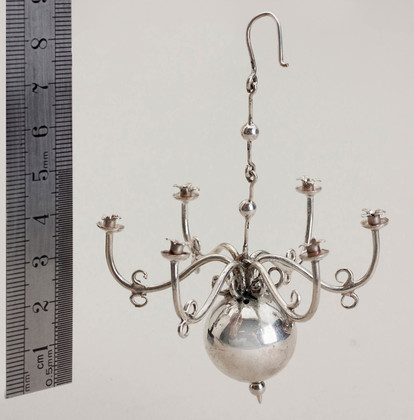 Dutch Antique Silver Miniature Chandelier - Kaarsenkroon