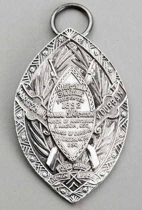 Maritzburg Durban Inter-Town Shooting Competition 1892 Sterling Silver Pendant