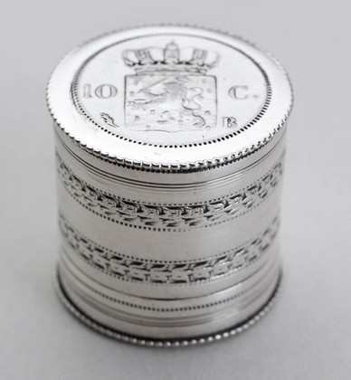 Dutch Silver Coin Box - 10C, 1825, Willem I