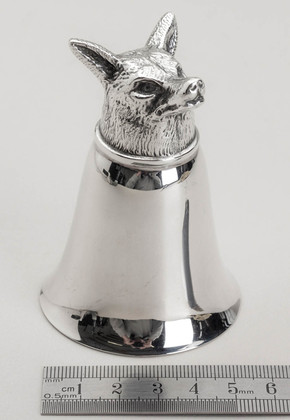 Sterling Silver Fox Head Stirrup Cup - Francis Howard