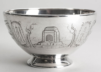 Voortrekker Aandenking 1838-1938 Dutch Silver Bowl - Pierneef