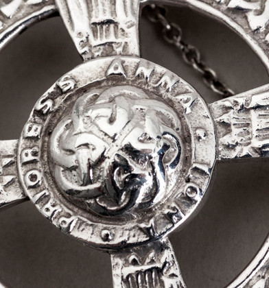 Iona Silver Prioress Anna Disc & Shield Brooch - Alexander Ritchie