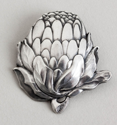 Candida Sterling Silver Protea Brooch - Joe Calafato