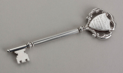 Antique Silver Ceremonial Key - John Diggle, Lord Bishop of Carlisle, Grasslot Mission Room Maryport