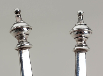 Sterling Silver Baluster Gilded Serving Spoons (Pair) - Mappin & Webb