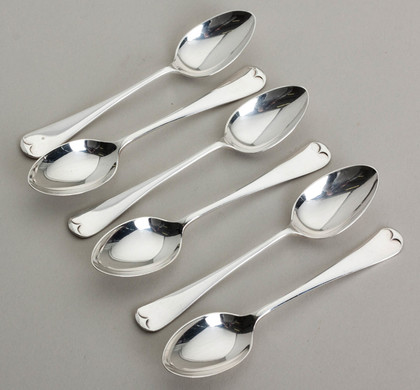 Sterling Silver Fancy Back (Picture Back) Teaspoons (Set of 6) - I Love Liberty