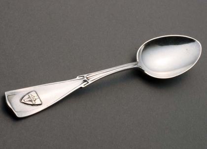 Jugendstil Silver Teaspoon Set (6) - Military Crest