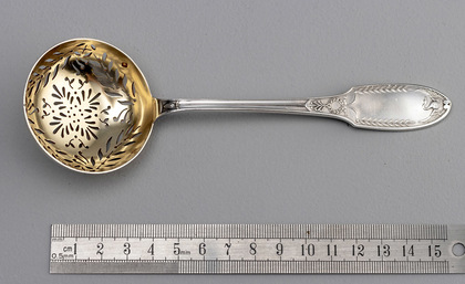 Puiforcat 950 Antique French silver Empire Pattern Sifter Ladle