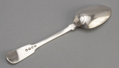 Chinese Export Fiddle & Shell Pattern Dessert Spoon - Cutshing