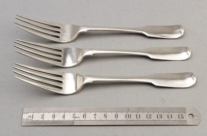 Irish Provincial Silver Dessert Forks (3) - Richard Garde, Cork