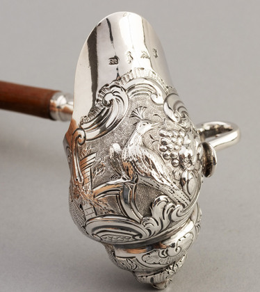 Early Georgian Rococo Silver Shell Shaped Punch Ladle - Philip Roker II