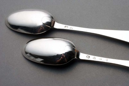 Scottish Silver Hanoverian tablespoons (pair)