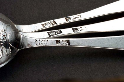 Georgian Silver Hanoverian Teaspoons (mixed set of 12) - Scrollback, Picture Back, Shellback