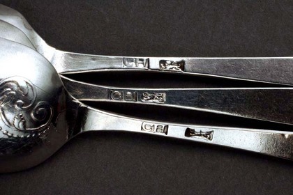 Georgian Silver Hanoverian Teaspoons (mixed set of 12) - Scrollback, Picture Back, Shellback