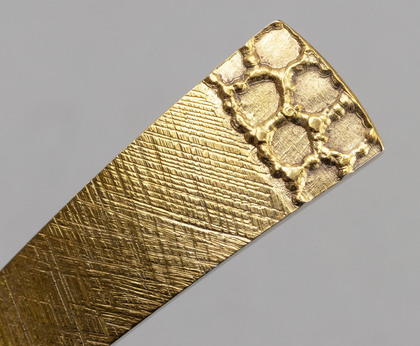 Stuart Devlin Hot Forged Sterling Silver Sauce Ladle - Circle Pattern