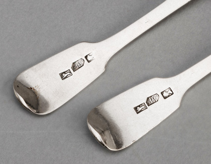 Cape Silver Teaspoons (Pair) - Jacobus Johannes Vos
