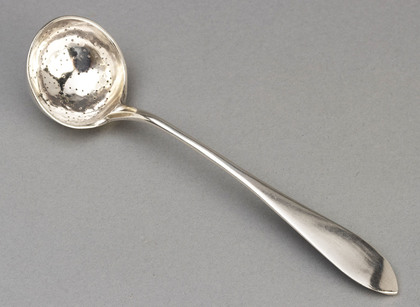 Austro-Hungarian Antique Ecclesiastical Silver Sifter or Strainer Ladle - Ukrainian Silver, Lemberg, Lviv