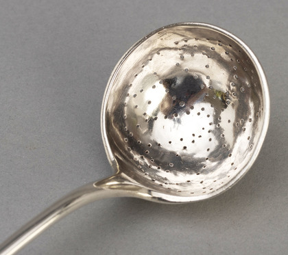 Austro-Hungarian Antique Ecclesiastical Silver Sifter or Strainer Ladle - Ukrainian Silver, Lemberg, Lviv