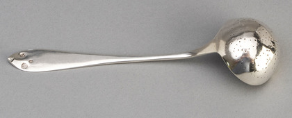 Austro-Hungarian Antique Ecclesiastical Silver Sifter or Strainer Ladle - Ukrainian Silver, Lemberg, Lviv
