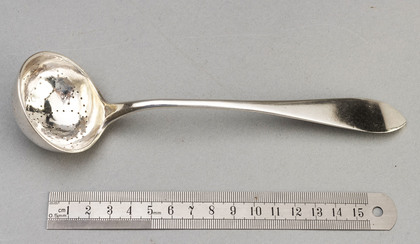 Austro-Hungarian Antique Ecclesiastical Silver Sifter or Strainer Ladle - Ukrainian Silver, Lemberg, Lviv