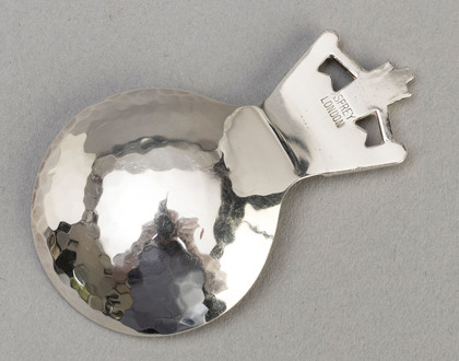 RE Stone Silver Jubilee Silver Crown Caddy Spoon - Asprey London