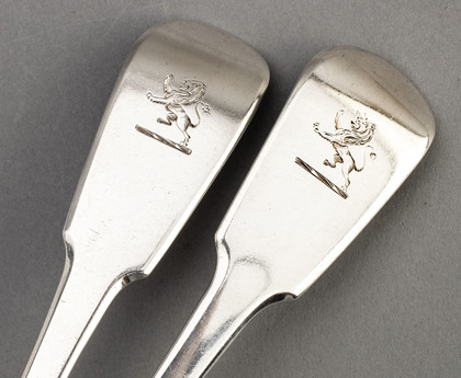 Georgian Silver Salad Servers - Henry Day, Counterfeiter, Sentenced to Death, Then Transported