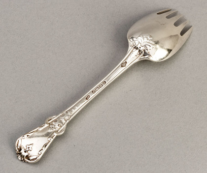 Rare Tudor Pattern Victorian Silver Runcible Spoon - Diamond Registration Mark