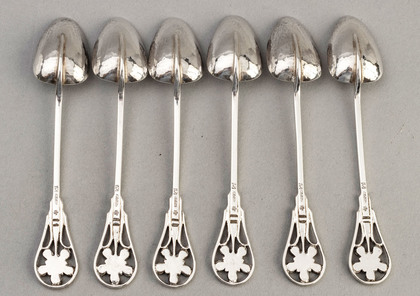 Australian Sterling Silver Flora Teaspoons (Set of 6) - Geraldton Wax, Linton Silver