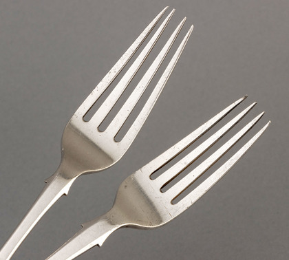 Canadian Silver Tableforks (Pair) - George Savage Montreal (1of2)