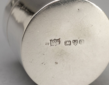 Boer War Antique Silver Travelling Inkwell - F.I.D. Natal Army, Major General A.E Sandbach, Sampson Mordan