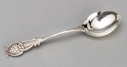 Irish Silver Celtic Pattern Christening Spoon - Sword of Light 1916-1966 Jubilee Hallmark