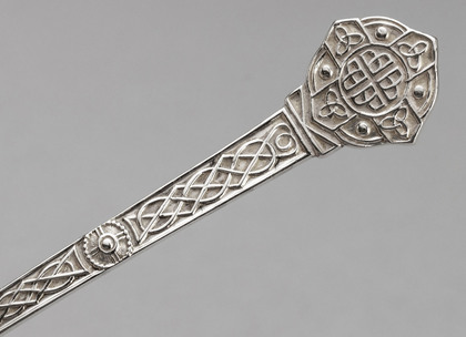 Celtic Revival Silver Sauce Ladles (Pair) - Irish Boujet Hallmarks