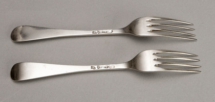Dutch Silver Hanoverian Tableforks (Pair) - Rudolph Sondag Rotterdam (2 of 2)