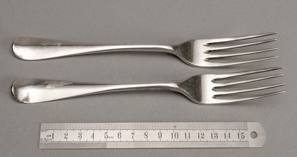 Dutch Silver Hanoverian Tableforks (Pair) - Rudolph Sondag Rotterdam (2 of 2)