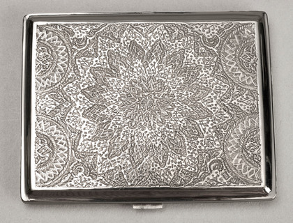 Persian Silver King Darius & Immortals Cigarette Case - Iran 900, Persepolis