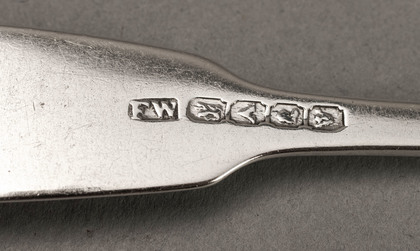 Cape Silver Fiddle Pattern Dessert Spoon & Fork- Fredrik Waldek
