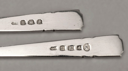 Art Deco Sterling Silver Christening Spoon and Baby Pusher